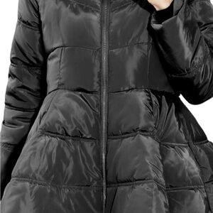 Elegant Black Women's Puffer Coat